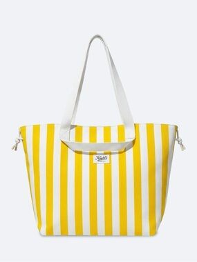 Kiehls Canvas  Stripe Tote Bag